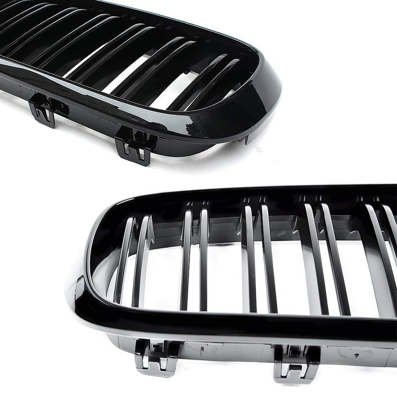 SNA شبكة SNA F15 لسيارات BMW X5 F15 X6 F16 X5M X6M 2014-2019 (شبكة كيدني سوداء لامعة من ABS، شفرات مزدوجة، مجموعة من قطعتين) - Image 5